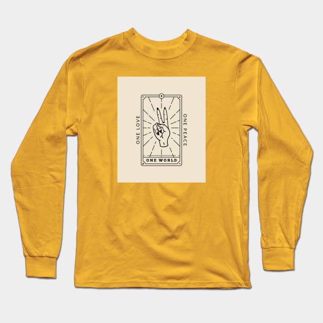 One Love: One Peace Long Sleeve T-Shirt by lildoodleTees